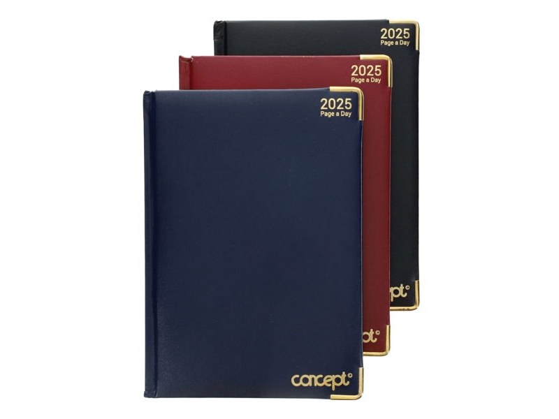 Concept A5 2025 Page A Day Diary -asst col